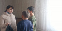 Посещение семей с детьми. - Малосердобинский район